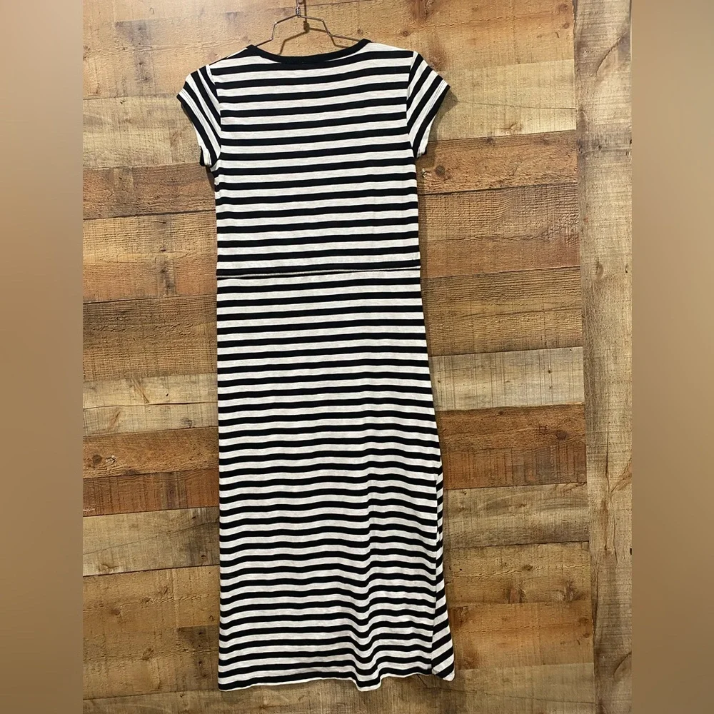 New With Tags Talbots Navy & White Maxi Dress Size Medium Petite - Picture 3 of 4